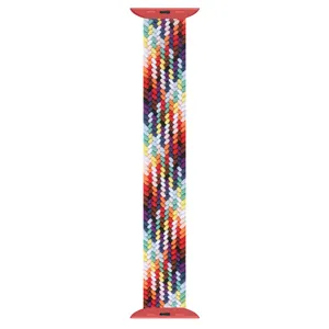 Bracelet de montre tressé en nylon solo loop multicolore pour Apple Watch S9 SE 8 7 41mm 45mm