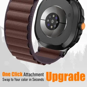 Cinturino in nylon alpino per Samsung Watch 8 Classic, vista dettagliata di ricambio comodo.