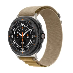 Cinturino per orologio in nylon Alpine per Samsung Watch 8 Classic, cinturino cachi intrecciato.