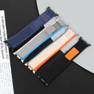 Durable nylon loop watch band featuring titanium hardware for outdoor sports and daily wear.