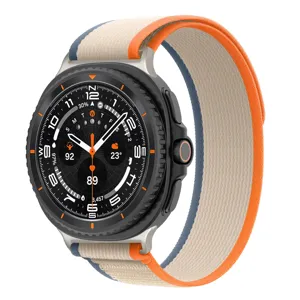 Replacement nylon loop strap for smartwatch, comfortable breathable sport band design.