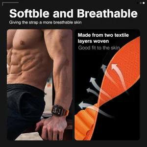 Replacement Alpine nylon loop watch band for smart watch, breathable and comfortable fit.