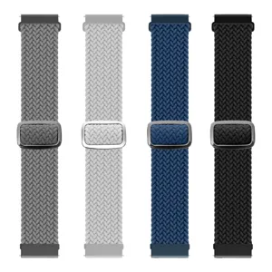 Cinturino per orologio in nylon intrecciato regolabile di ricambio compatibile con smartwatch.