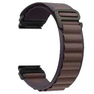 Alpiene nylon lus horlogeband compatible met outdoor sport horloges met metalen gesp.