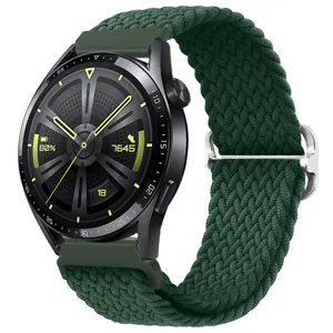 Cinturino per orologio in nylon intrecciato con fibbia scorrevole, compatibile smartwatch, 20mm.