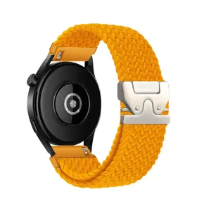 Cinturino per orologio in nylon intrecciato arancione con fibbia in metallo paracadute di ricambio.
