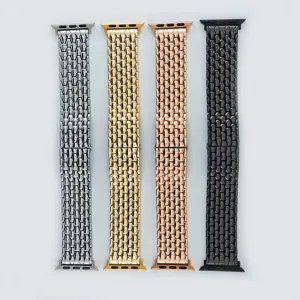 Metal Replacement Strap For Apple Watch Dragon Pattern Stainless Steel Watch Band Compatible With Smartwatch Accessories