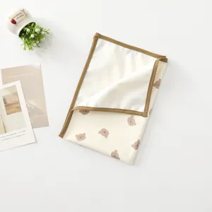 Süßer Bärendruck wasserdichte Babywickelunterlage, weiche PU Leder Windelmatte Detail.