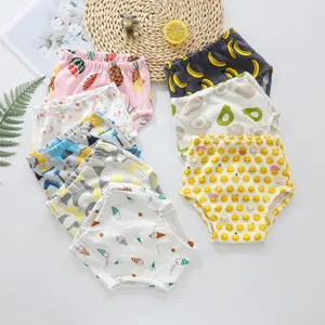 Pantalon d'apprentissage de la propreté bébé en coton lavable étanche couche-culotte réutilisable détails