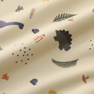 Wasserdichte Baby Wickelauflage Stoff Detail, niedliches Dinosaurier Muster, weiches PU, leicht reinigen.