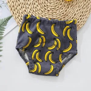 Culotte d'apprentissage bébé en coton respirante lavable couche culotte imprimé banane mignon sous-vêtement
