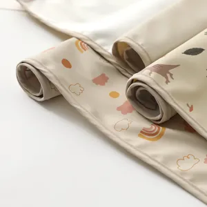 Wasserdichte Baby Urinunterlage Weiche PU Wickelauflage Kleinkind Bettnässeschutz Cartoon Gedruckt Tragbare Kinderbett Matratzenbezug