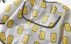Baby long sleeve waterproof dining bib toddler cute cartoon lion print smock meal feeding cover