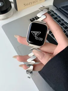 Replacement metal strap for Apple Watch Z-shaped stainless steel stylish accessory