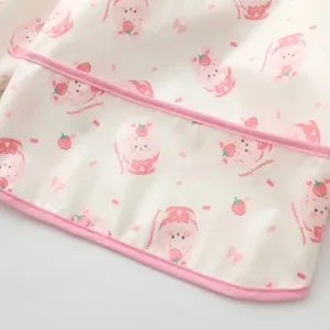 Waterproof kids long sleeve art smock bib for painting, feeding and kindergarten.