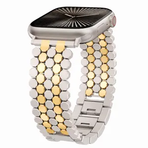 Bracelet de Montre en Métal Hexagonal en Acier Inoxydable pour Apple Watch Ultra SE