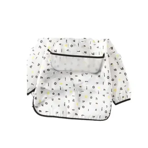 Waterproof baby long sleeve bib toddler eating coverall infant taffeta food catcher smock