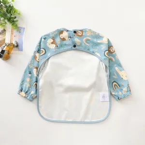 Wasserdichter Baby Langarm Lätzchen Kleinkind Fütterung Schürze süßes Tier Design esslätzchen
