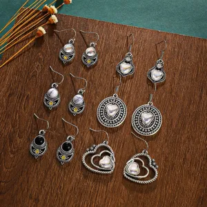 Vintage Boho-Ohrringe Set aus Legierung mit Herz