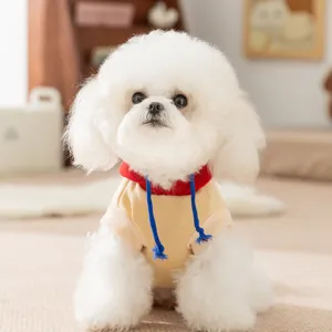 Cute pet dog hoodie autumn winter small clothes for bichon poodle puppy warm apparel