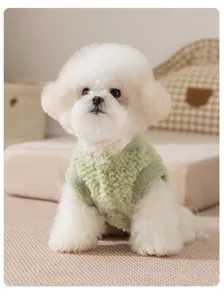 Gilet in pile per cani vestiti caldi invernali senza maniche per piccoli animali