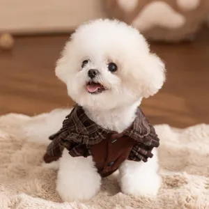 Thickened warm dog shirt autumn winter pet clothes for small dogs teddy bichon cat apparel