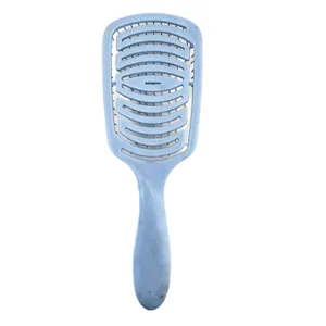 Curved Vented Hair Brush Detangling Comb for Men and Women Styling Hair Root Fluffy Blue