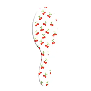 Cherry Print Oval Air Cushion Hair Brush Wet And Dry Hair Styling Massage Comb Tool