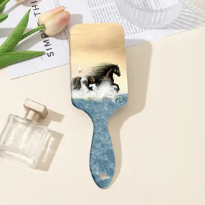 Running horse print air cushion massage hair brush for smooth and fluffy scalp care daily use