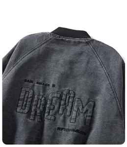 Giacca da Baseball Casual Uomo Primavera Autunno Moda Streetwear Cotone Lavato Top