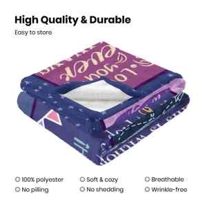 Children's birthday flannel blanket, soft warm nap cover, 100% polyester, breathable.