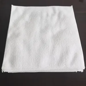 White square soft cleaning towel absorbent kitchen dish cloth face makeup removal cotton rag