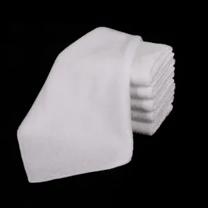 Soft white square face towels for hotel restaurant cleaning absorbent cotton cloth