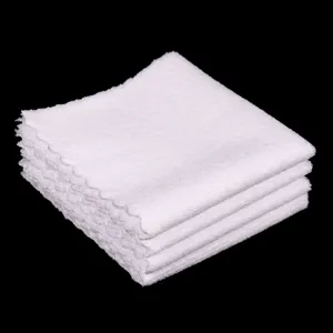 White square cleaning towel thick soft absorbent face wash cloth for hotel and home use main view