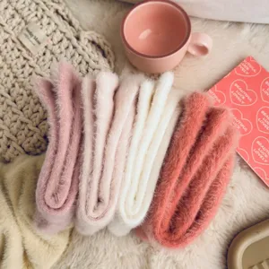Chaussettes d'hiver moelleuses et douillettes pour femmes, chaussettes épaisses et chaudes