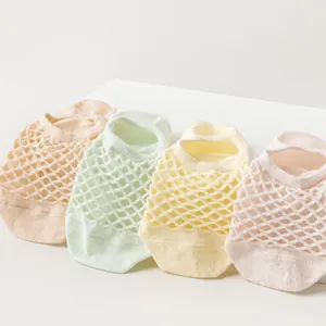 Chaussettes basses en maille pour femmes couleur bonbon été respirantes invisibles