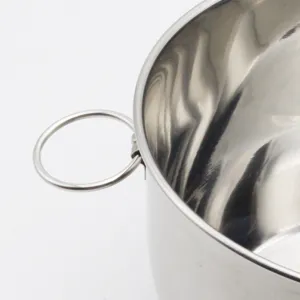 Roestvrijstalen instant noedelkom met zijdelingse ringhandgreep, duurzame metalen soepkom.