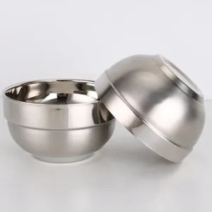 Stainless steel double layer insulated bowl kitchen tableware set main display photo