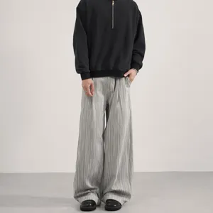 Αμερικανικό ρετρό ριγέ χαλαρό παντελόνι unisex ίσιο φαρδύ ανδρικό γυναικείο μόδα τάση
