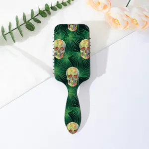 Spazzola per capelli con cuscino stampato teschio di Halloween massaggio cuoio