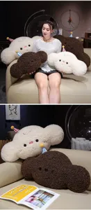 Bonito cojín de peluche con forma de nube suave almohada decoración de sofá regalo.