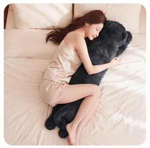 Long cat plush pillow for sleeping side sleeper body pillow cute bed cushion cozy toy