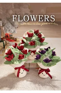 Plush tulip bouquet doll cute creative gift Valentine's Day birthday present toy