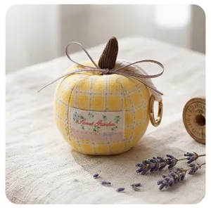 Cute plaid apple plush keychain with bow and metal ring, perfect car interior rearview hanging decor.