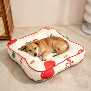 Cojín grueso para mascotas con diseño de manzana y silla para oficina y hogar, cómodo y suave.