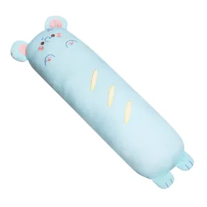 Ice silk bread long body pillow, cute animal plush side sleeping leg cushion for bed.
