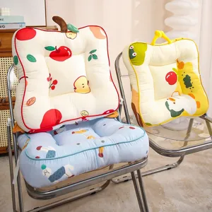 Cojin de silla estampado con patron de manzana y respaldo grueso todo en uno oficina