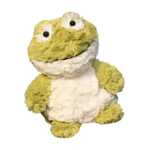 Cute green frog plush toy soft stuffed animal cute companion doll fluffy gift for kids