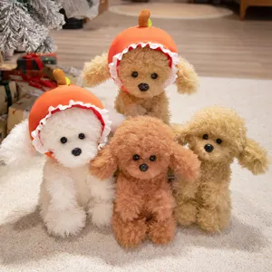 Xaritomeno Loutrino Skylaki Teddy Stuffed Animal Doll Malako Afrodo Maksilari Koutaviou Me Kapelo Frouton