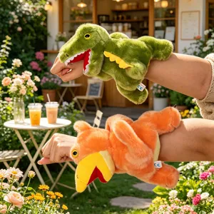 Simpatico Bracciale a Scatto in Peluche di Dinosauro Cartoon Giocattolo